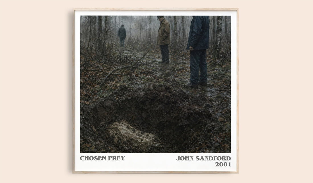 Chosen Prey literary book poster by John Sandford – framed literary art print