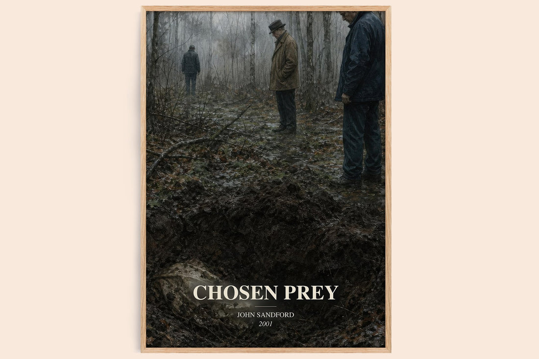Chosen Prey watercolour book poster by John Sandford – framed literary art print