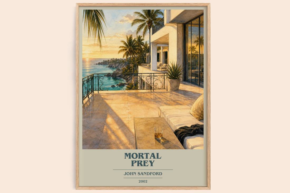 Mortal Prey book cover book poster by John Sandford – framed literary art print