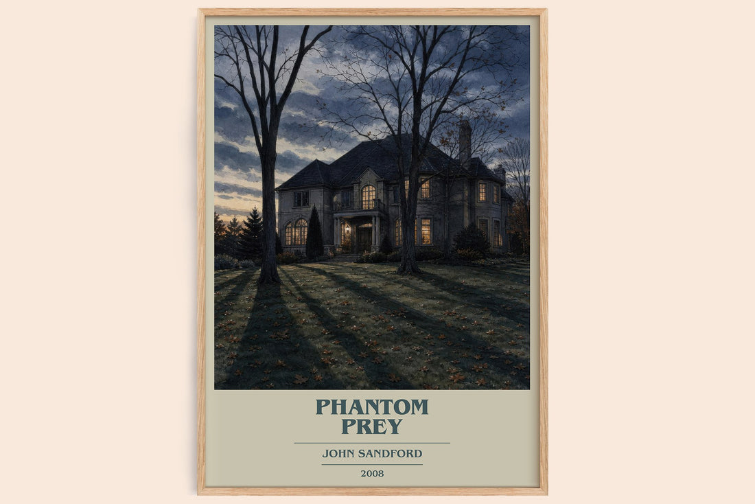 Phantom Prey book cover book poster by John Sandford – framed literary art print