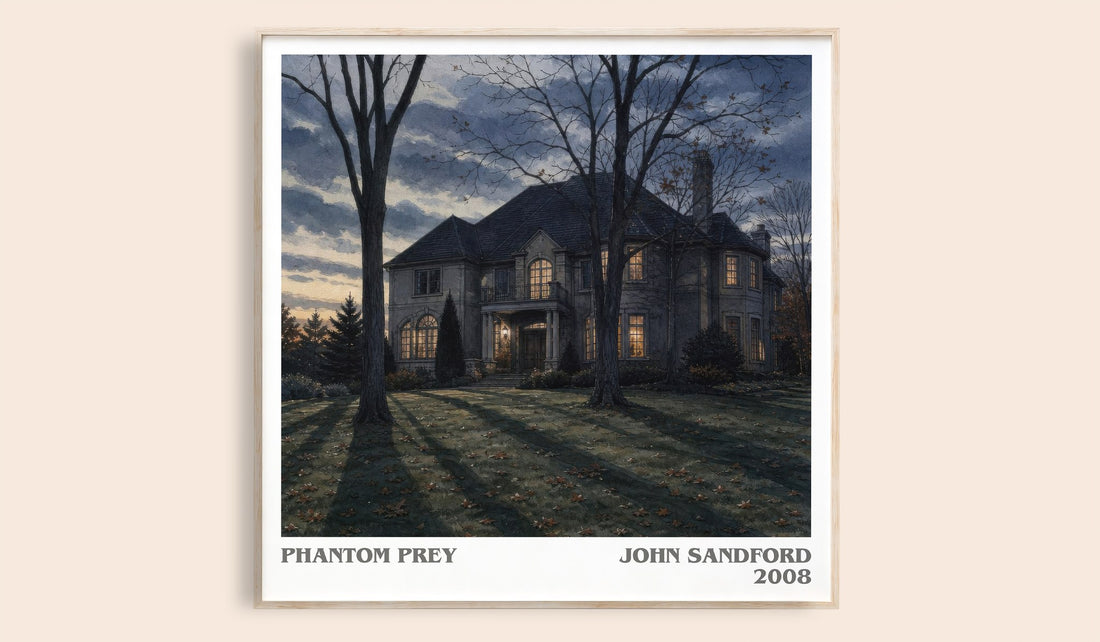 Phantom Prey literary book poster by John Sandford – framed literary art print