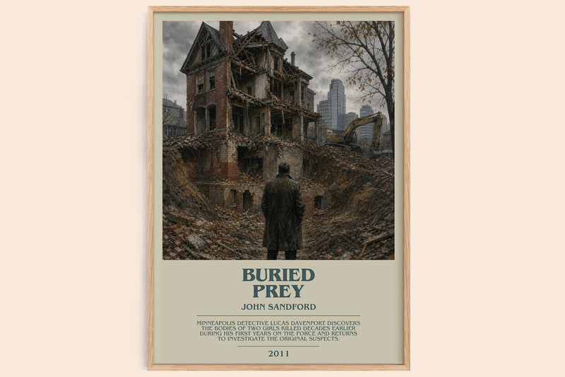 Buried Prey bookish book poster by John Sandford – framed literary art print