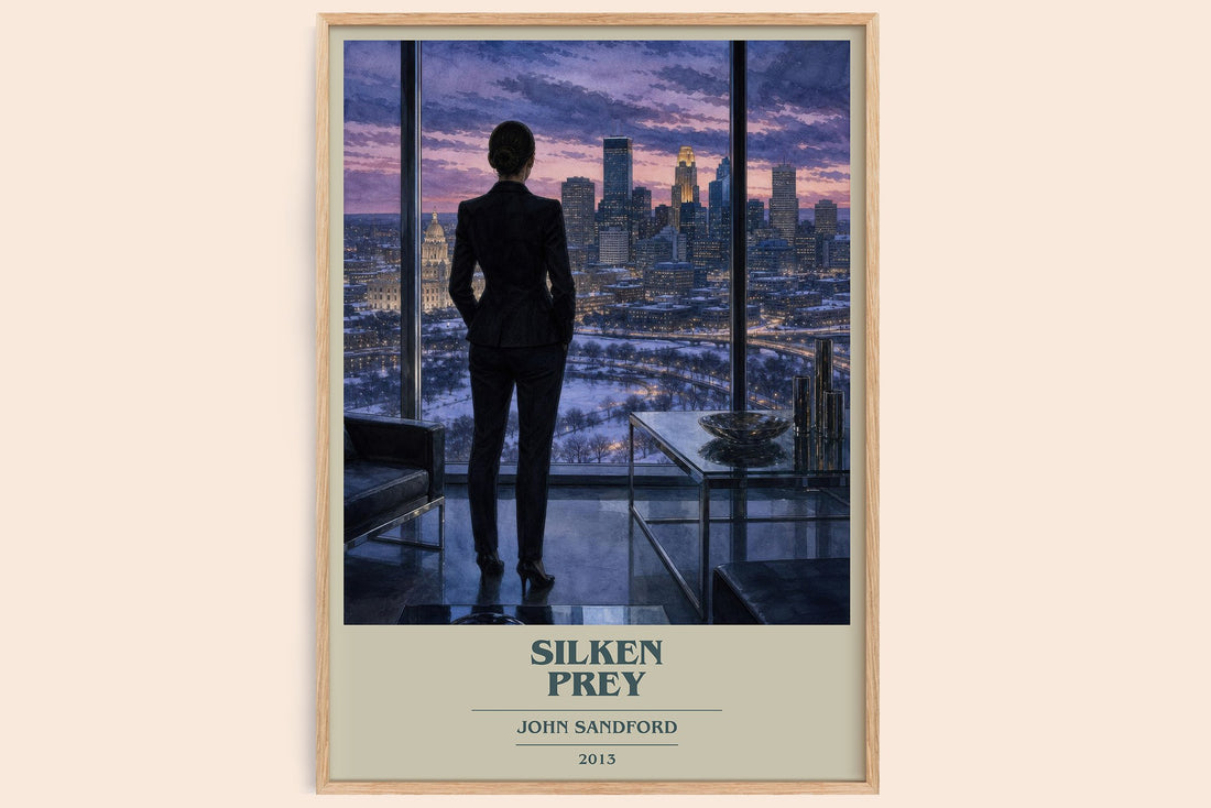 Silken Prey book cover book poster by John Sandford – framed literary art print