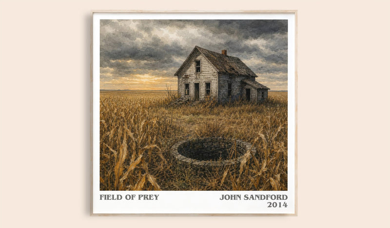 Field of Prey literary book poster by John Sandford – framed literary art print