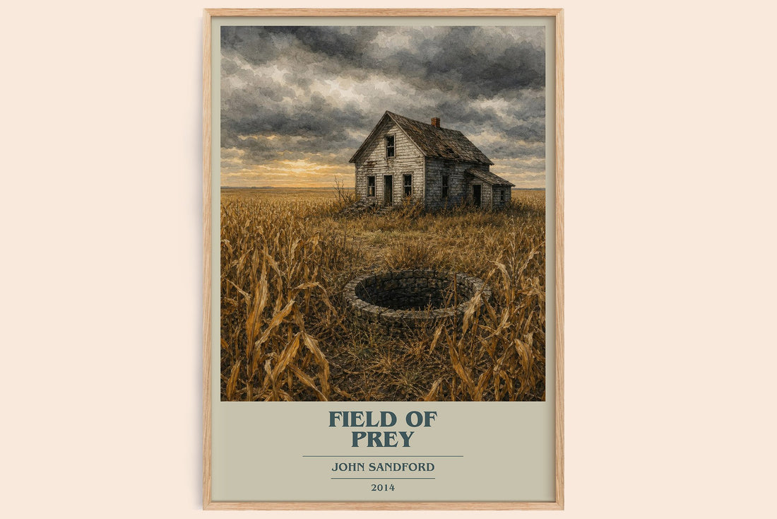 Field of Prey book cover book poster by John Sandford – framed literary art print