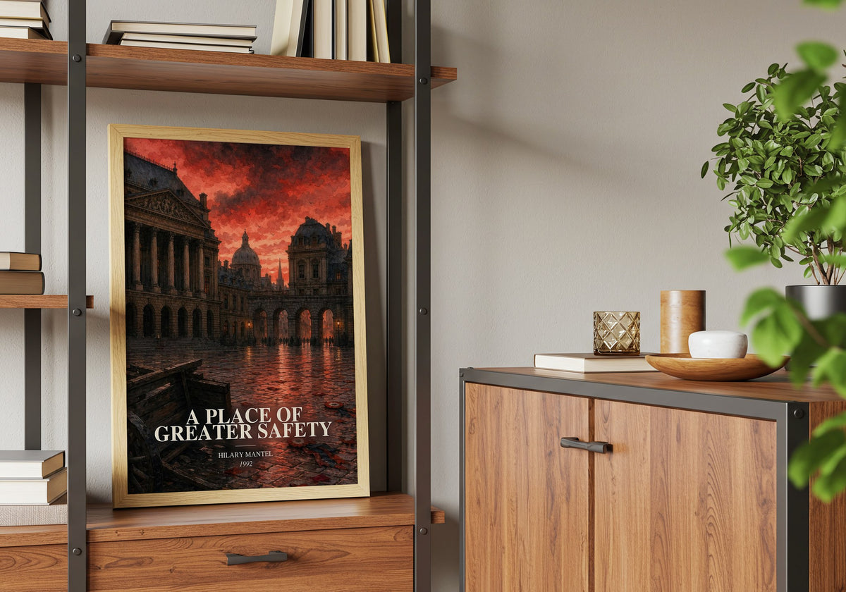 A Place of Greater Safety book watercolour illustration paper finish options – matte satin gloss