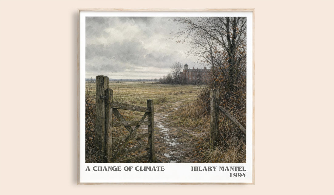 A Change of Climate literary book poster by Hilary Mantel – framed literary art print