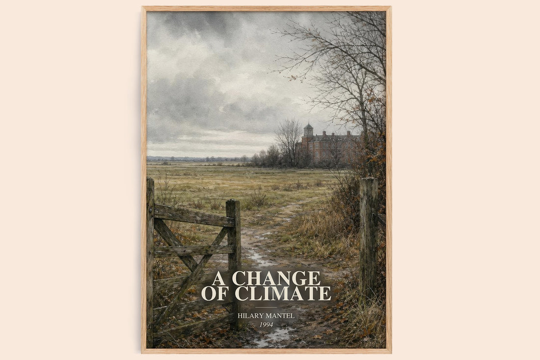 A Change of Climate watercolour book poster by Hilary Mantel – framed literary art print