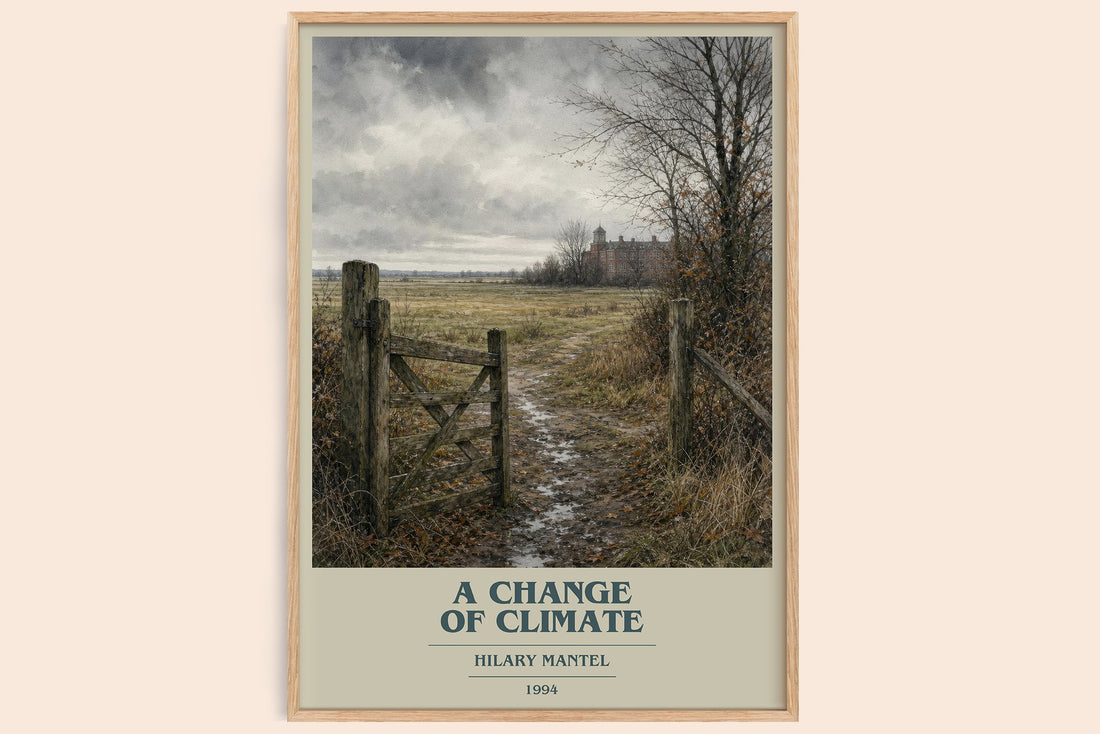 A Change of Climate book cover book poster by Hilary Mantel – framed literary art print