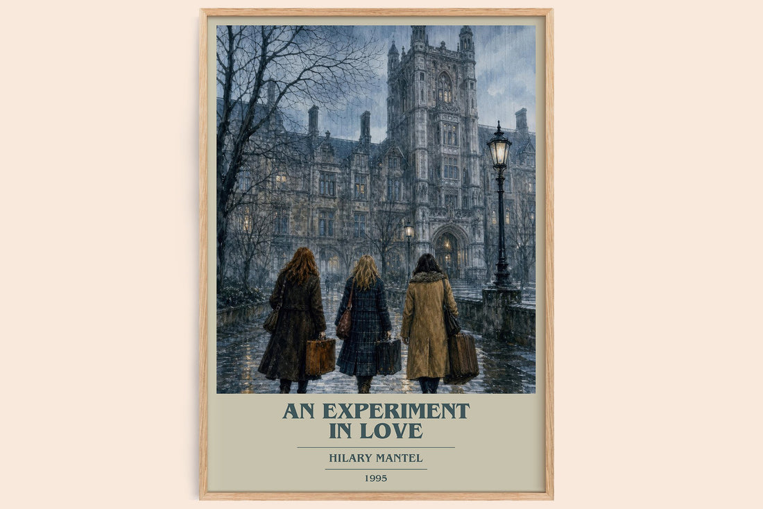 An Experiment in Love book cover book poster by Hilary Mantel – framed literary art print