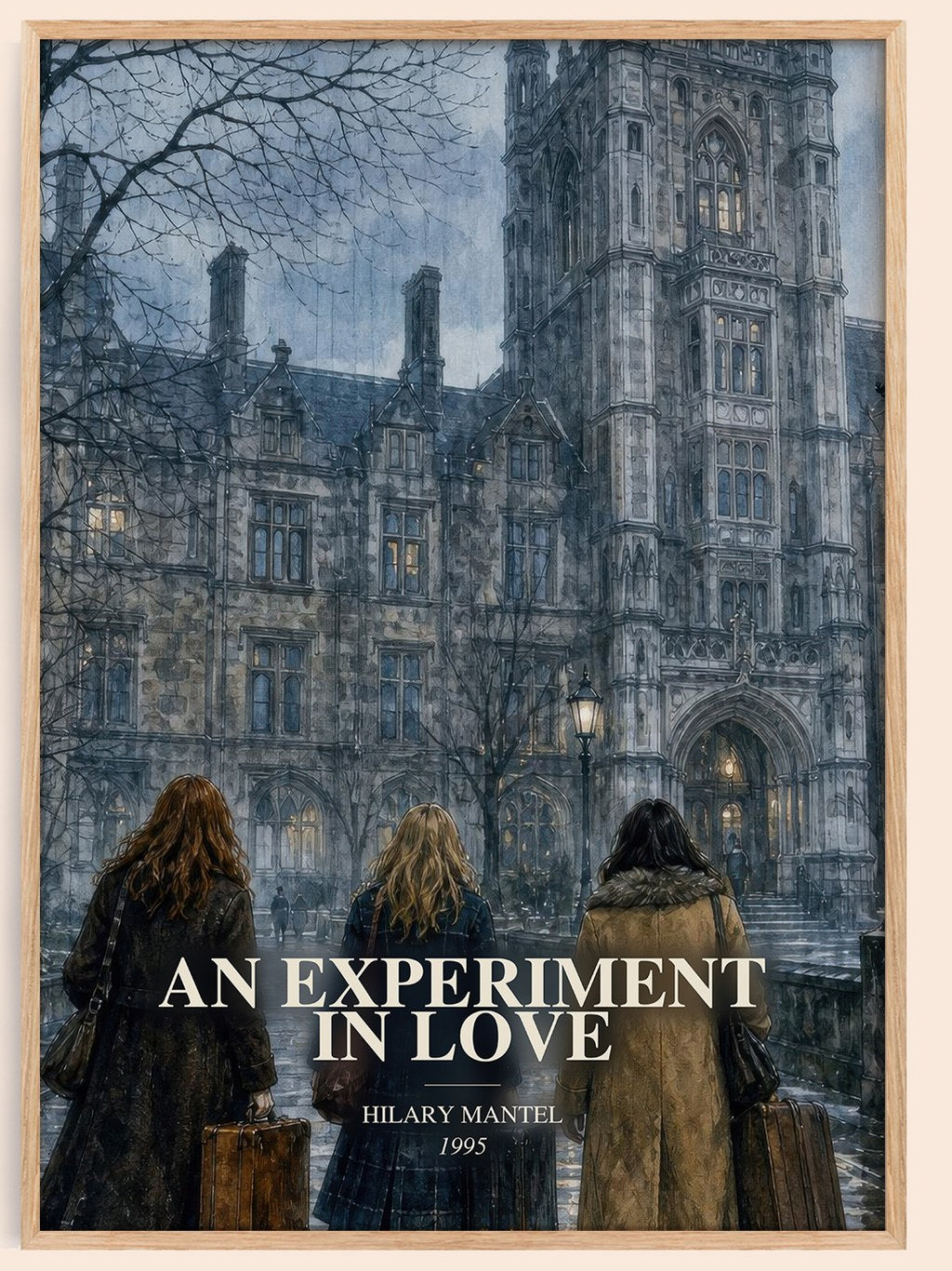 An Experiment in Love watercolour book poster by Hilary Mantel – framed literary art print