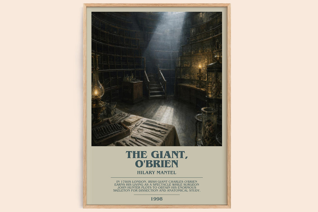 The Giant, O'Brien bookish book poster by Hilary Mantel – framed literary art print