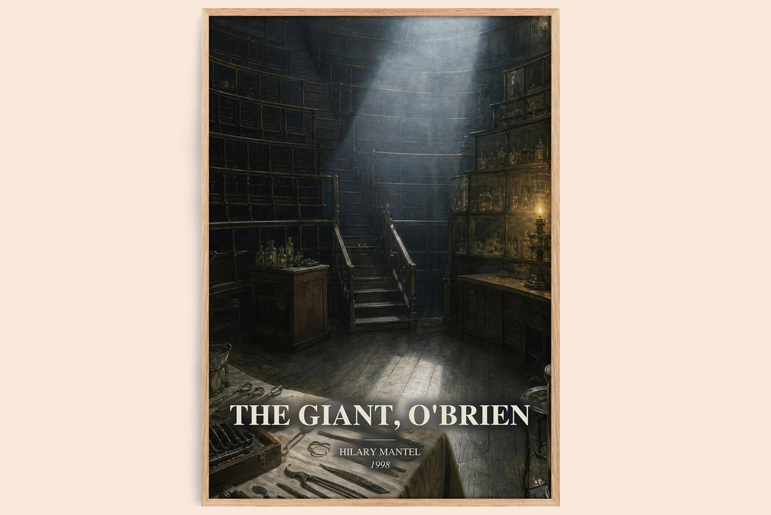 The Giant, O'Brien watercolour book poster by Hilary Mantel – framed literary art print
