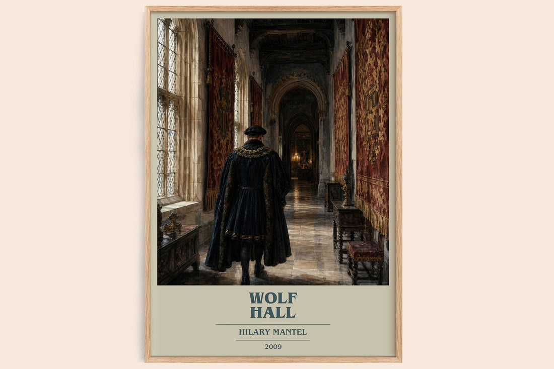 Wolf Hall book cover book poster by Hilary Mantel – framed literary art print