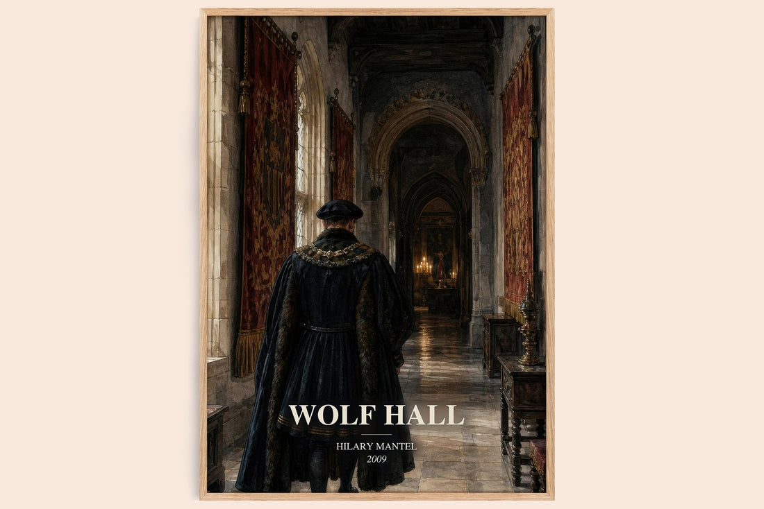 Wolf Hall watercolour book poster by Hilary Mantel – framed literary art print