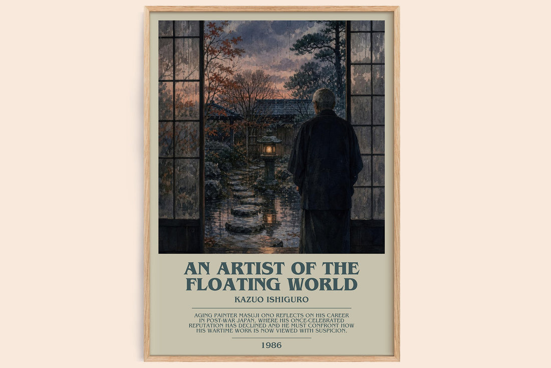 An Artist of the Floating World bookish book poster by Kazuo Ishiguro – framed literary art print