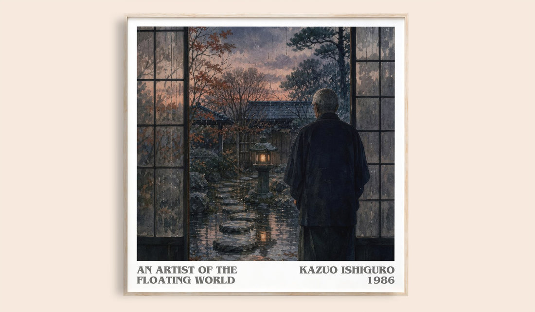An Artist of the Floating World literary book poster by Kazuo Ishiguro – framed literary art print