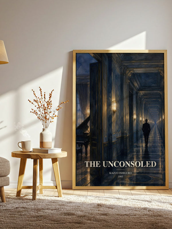 The Unconsoled watercolour print in frame leaning in hallway – literary fiction wall art