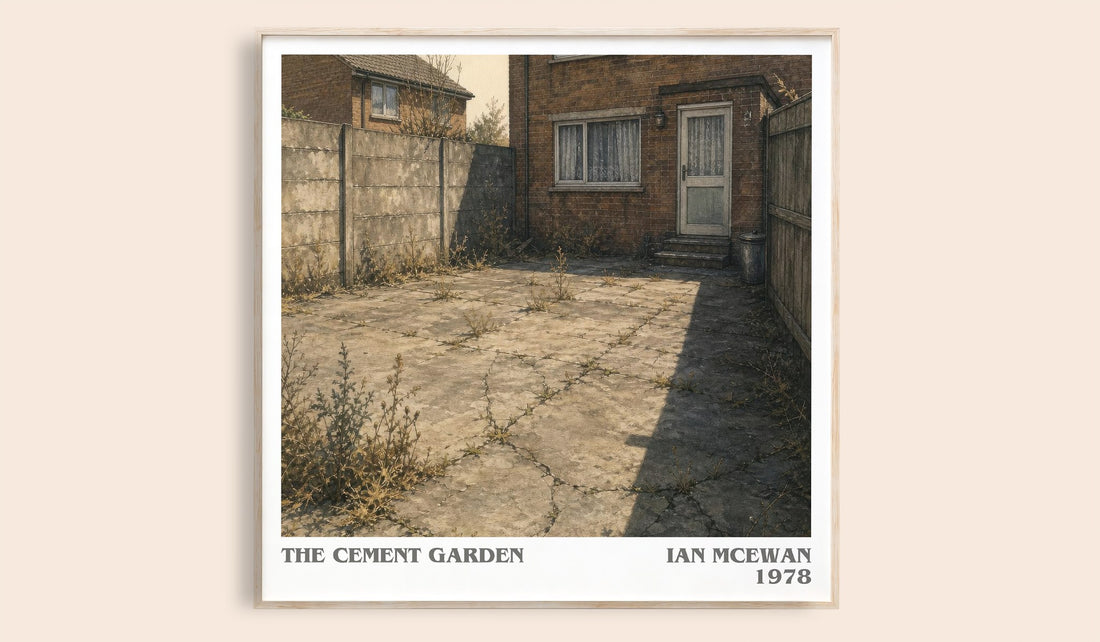 The Cement Garden literary book poster by Ian McEwan – framed literary art print