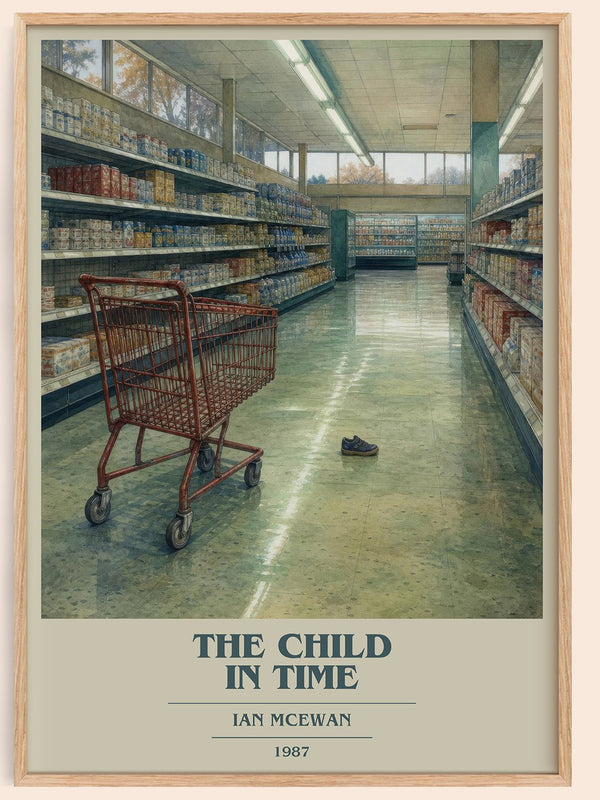 The Child in Time book cover book poster by Ian McEwan – framed literary art print
