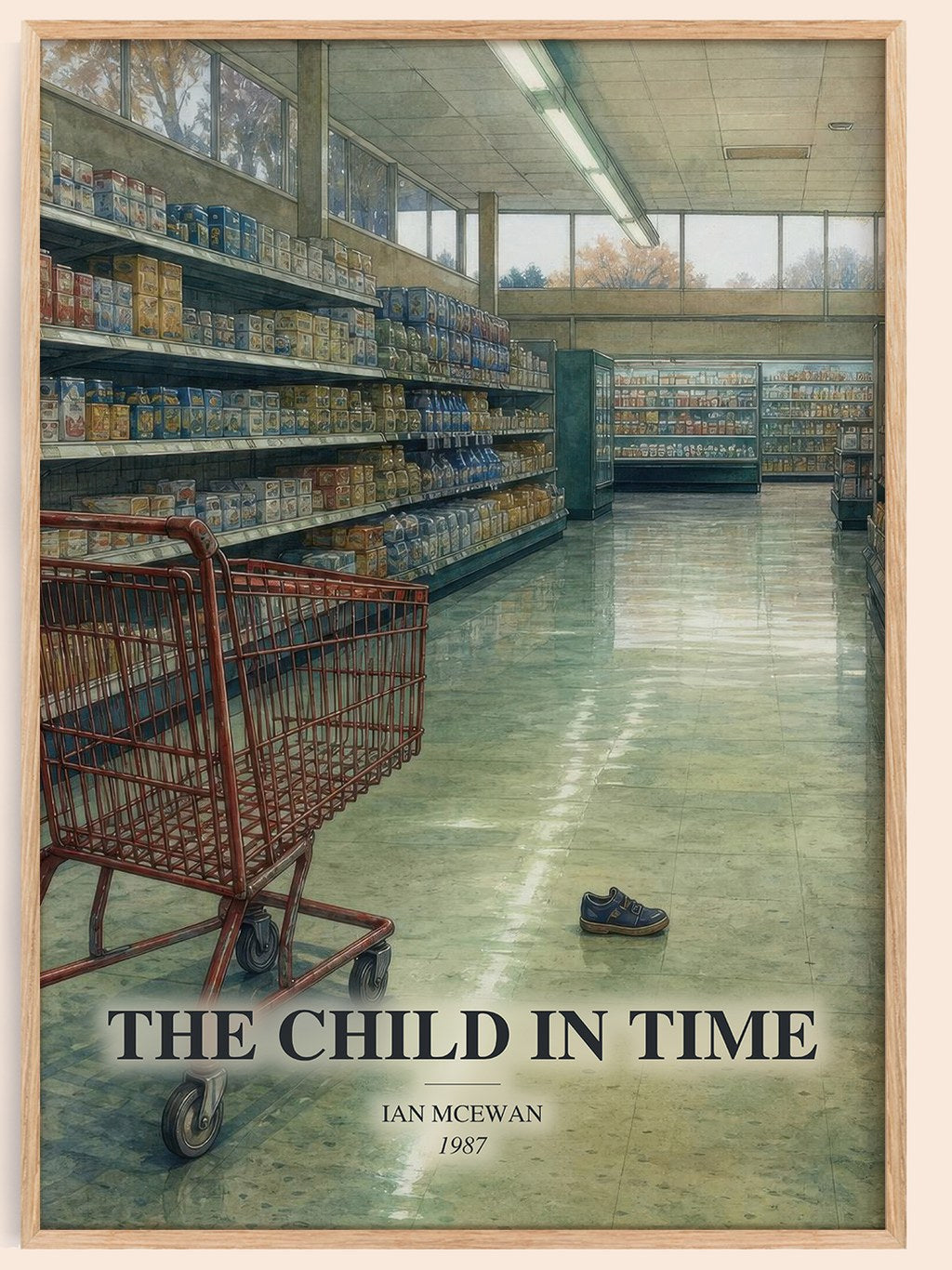 The Child in Time watercolour book poster by Ian McEwan – framed literary art print