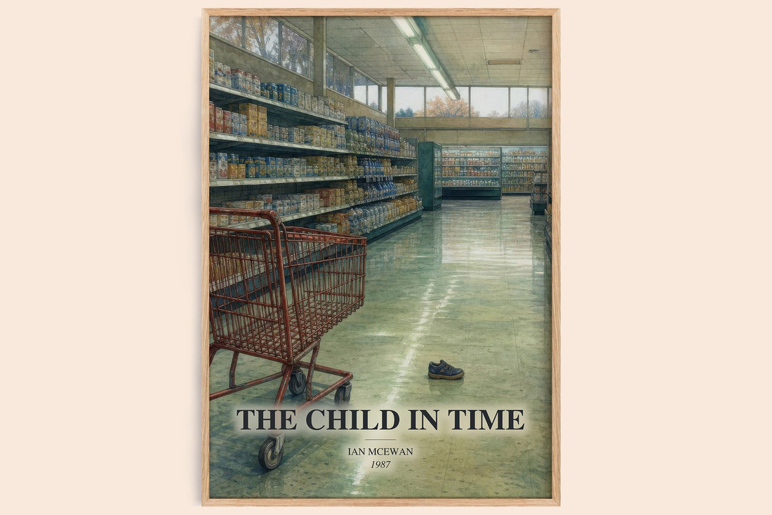 The Child in Time watercolour book poster by Ian McEwan – framed literary art print