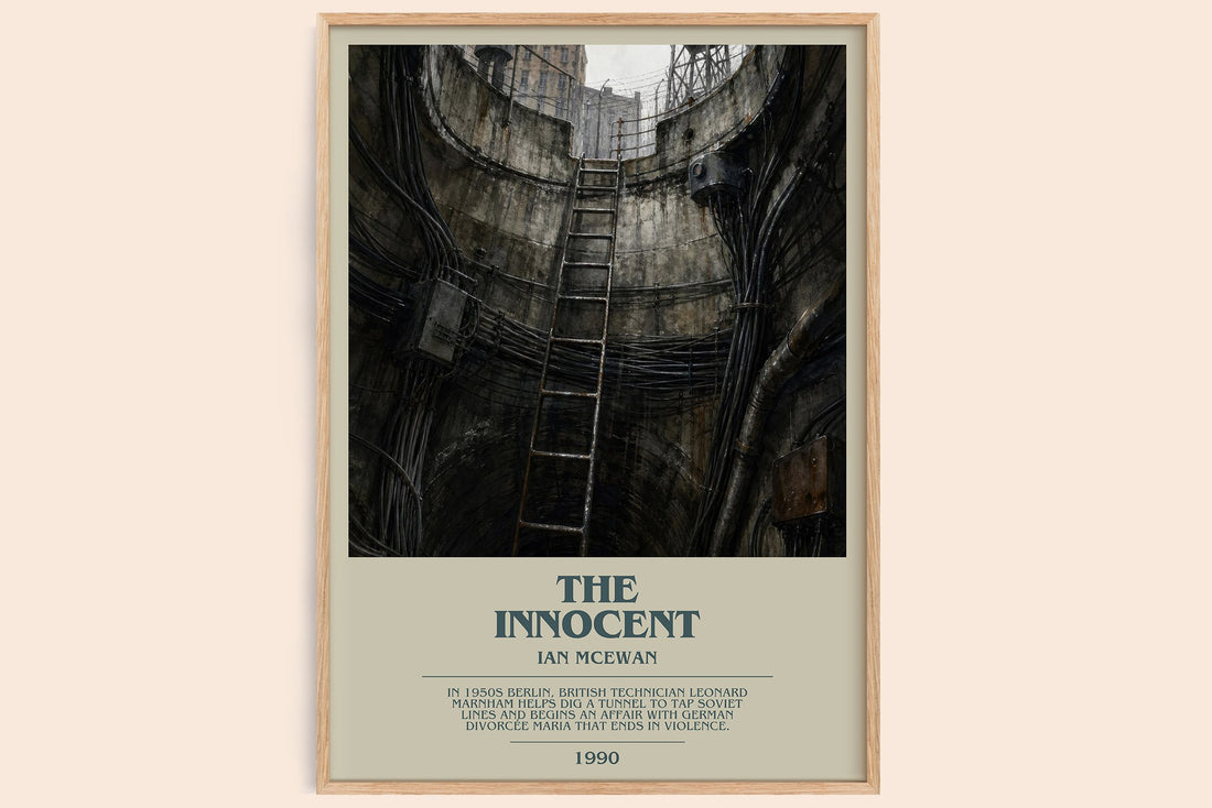 The Innocent bookish book poster by Ian McEwan – framed literary art print