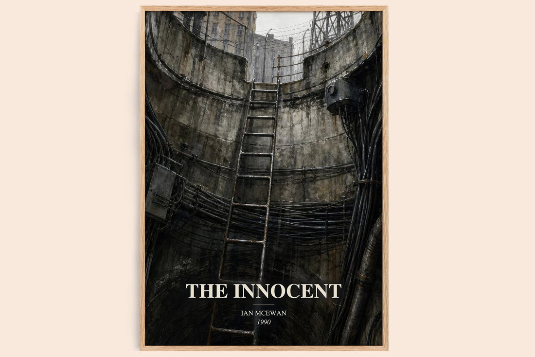 The Innocent watercolour book poster by Ian McEwan – framed literary art print
