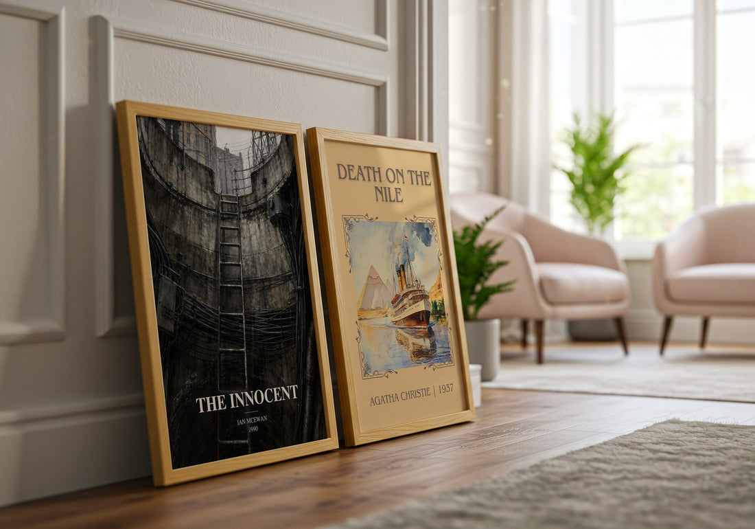 The Innocent watercolour print framed by window – literary home decor