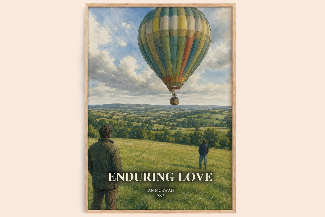 Enduring Love watercolour book poster by Ian McEwan – framed literary art print
