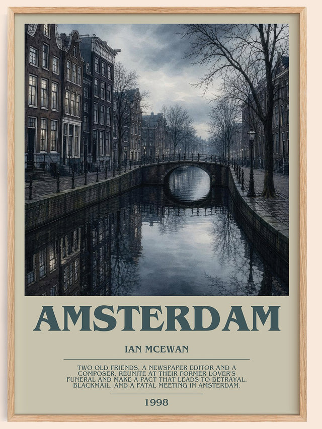 Amsterdam Bookish Wall Art by Ian McEwan