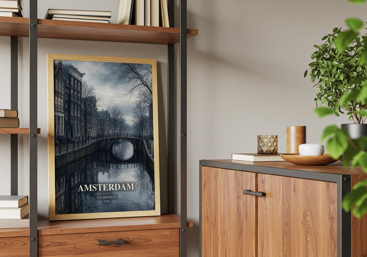 Amsterdam book watercolour illustration paper finish options – matte satin gloss
