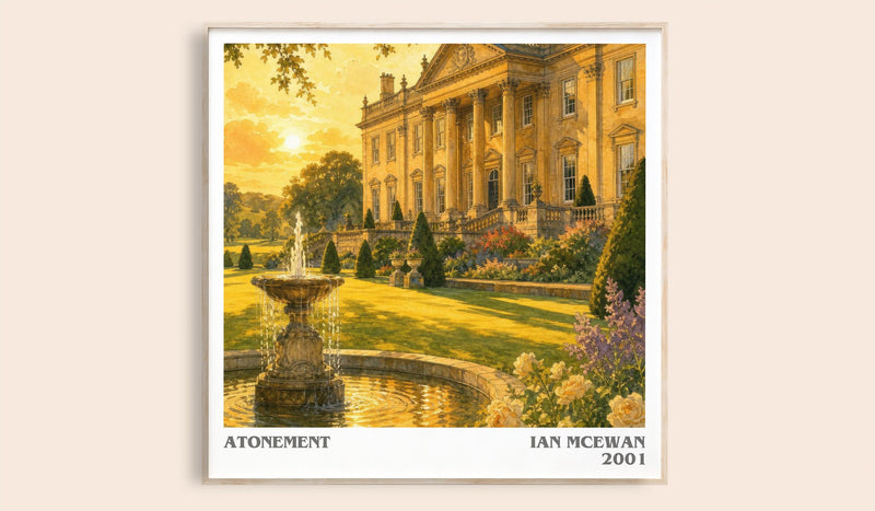 Atonement Literary Art Print by Ian McEwan (Square style)