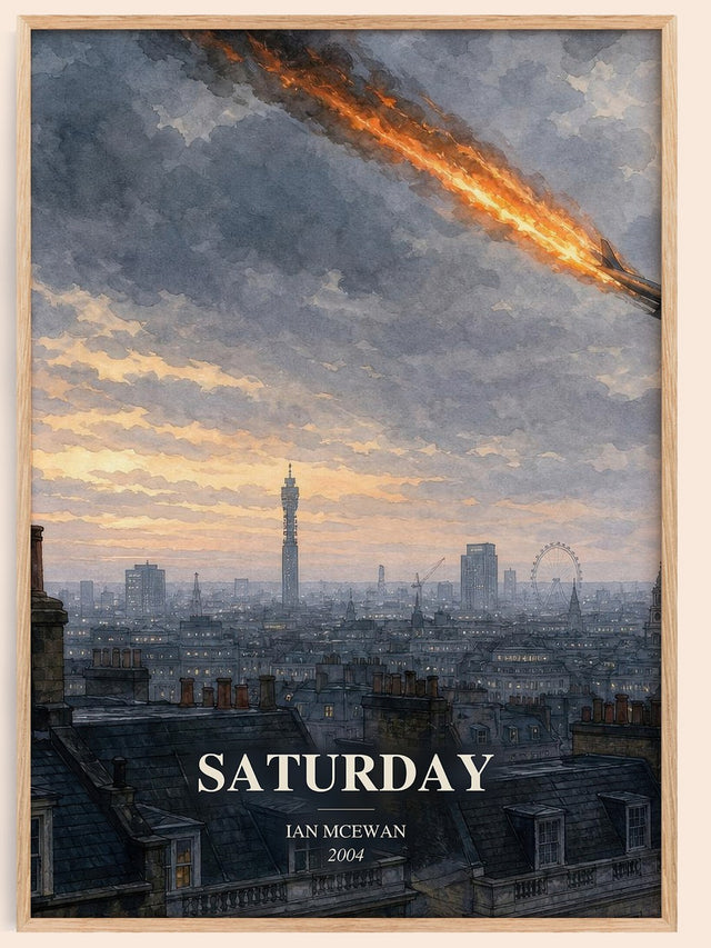 Saturday Book Watercolour Illustration by Ian McEwan