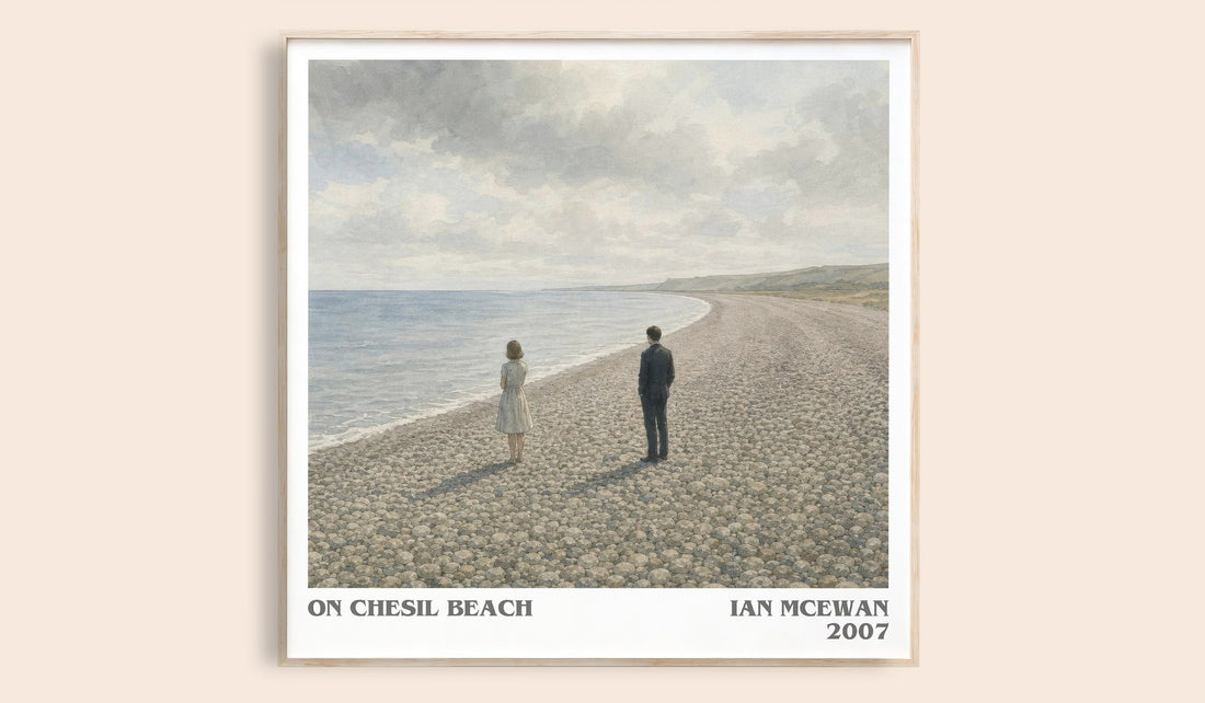 On Chesil Beach literary book poster by Ian McEwan – framed literary art print