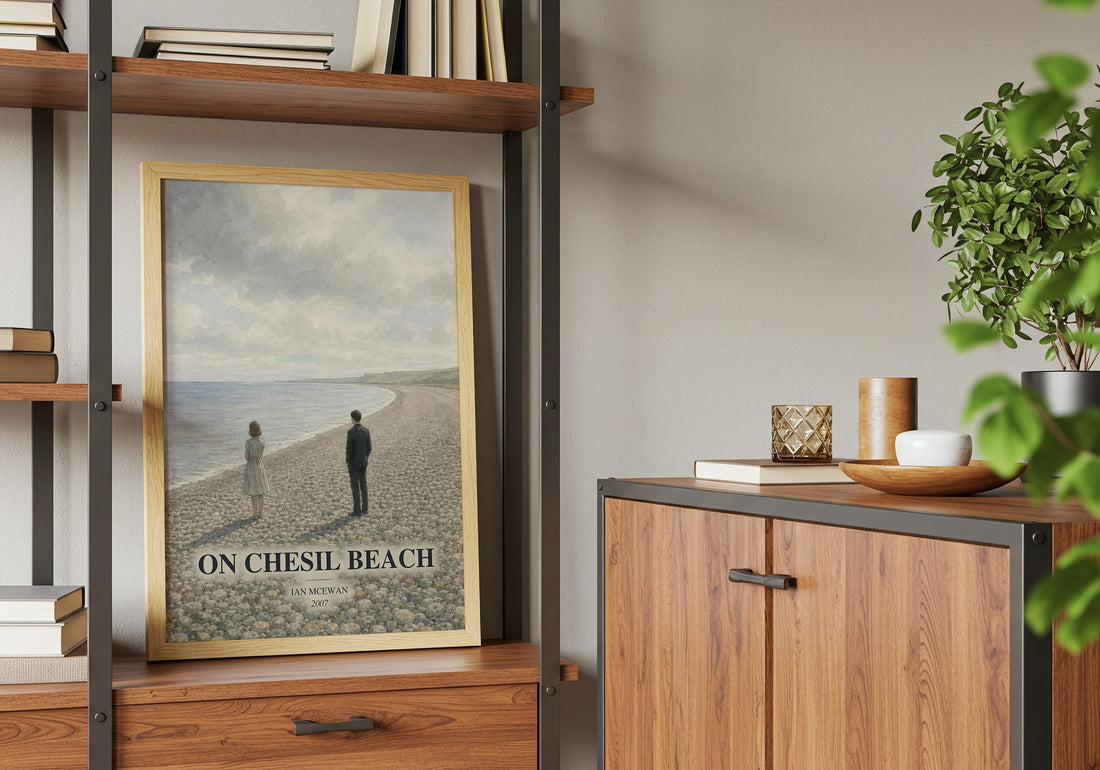 On Chesil Beach book watercolour illustration paper finish options – matte satin gloss