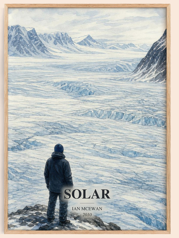 Solar watercolour book poster by Ian McEwan – framed literary art print