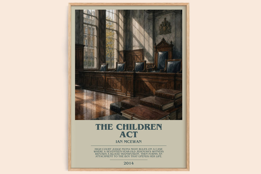 The Children Act bookish book poster by Ian McEwan – framed literary art print