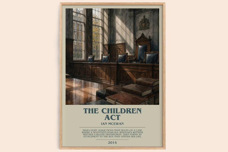 The Children Act bookish book poster by Ian McEwan – framed literary art print