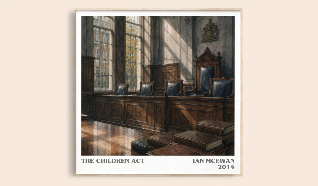 The Children Act literary book poster by Ian McEwan – framed literary art print