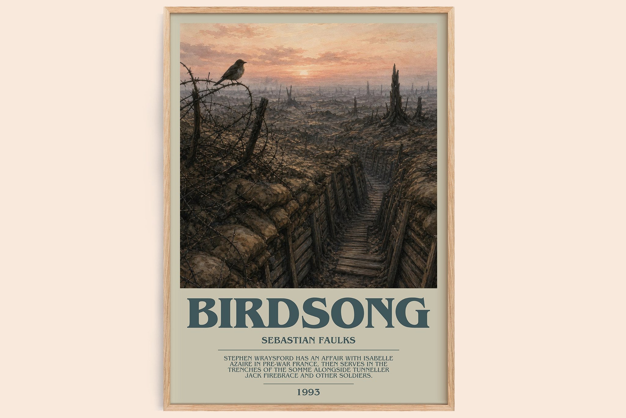 Birdsong Bookish Wall Art by Sebastian Faulks