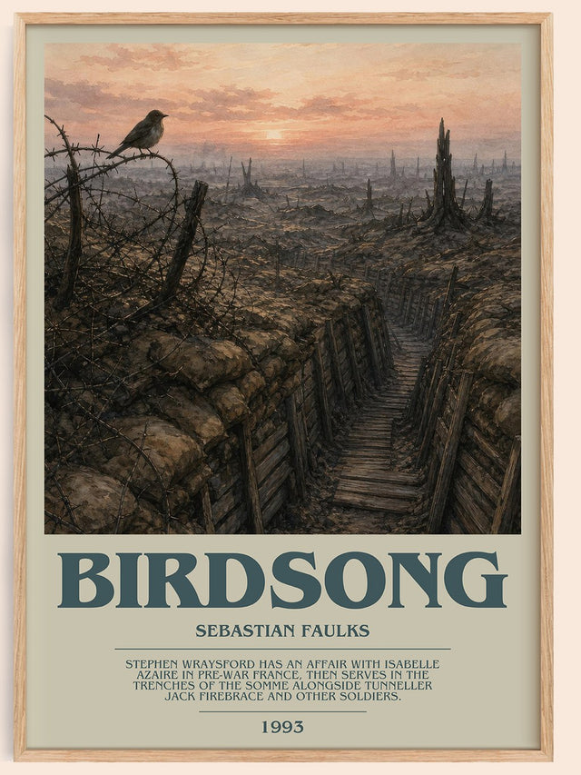 Birdsong Bookish Wall Art by Sebastian Faulks