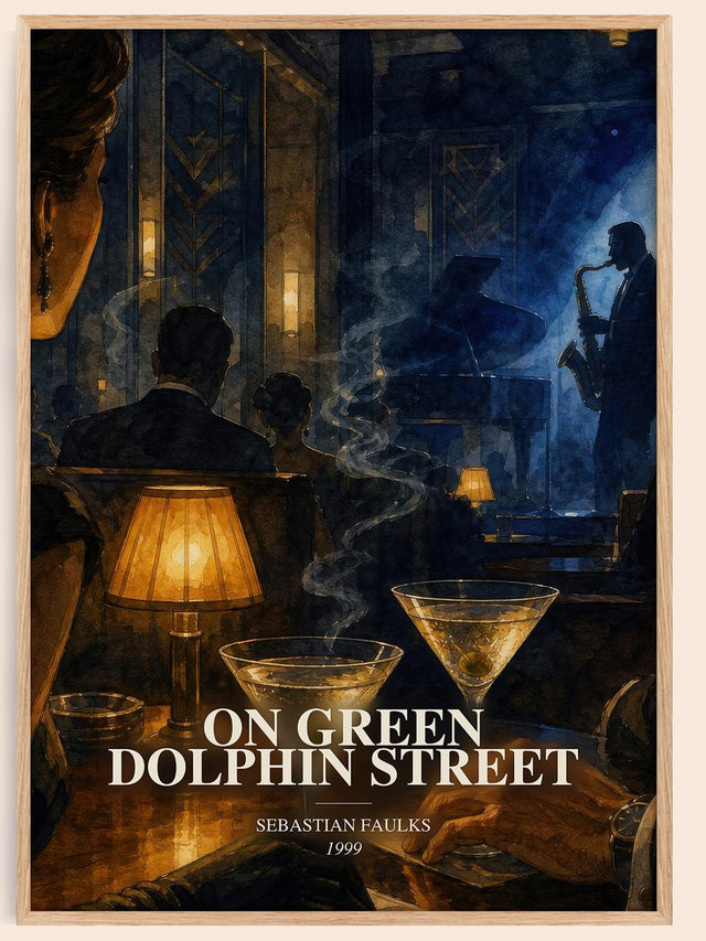 On Green Dolphin Street Book Watercolour Illustration by S. Faulks