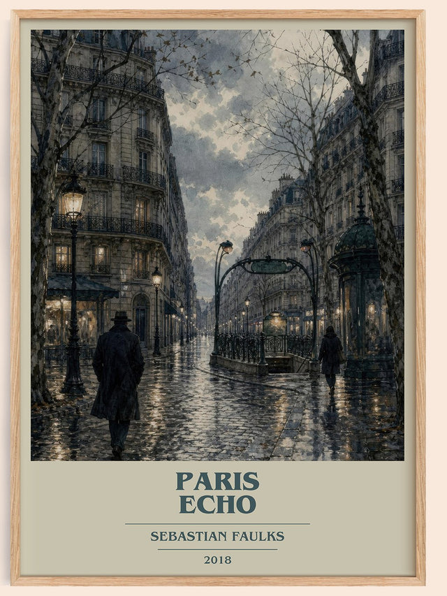 Paris Echo Book Cover Poster by Sebastian Faulks