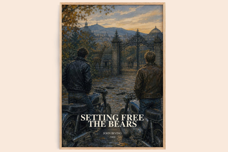Setting Free the Bears Book Watercolour Illustration by John Irving (Edge style)