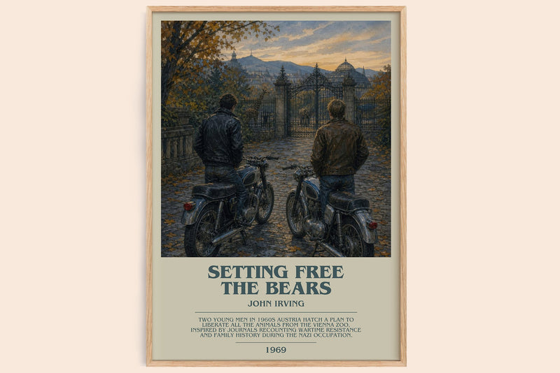 Setting Free the Bears Bookish Wall Art by John Irving (Modern style)