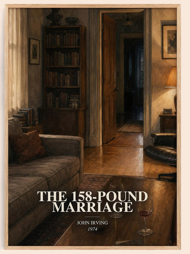 The 158-Pound Marriage Book Watercolour Illustration by John Irving