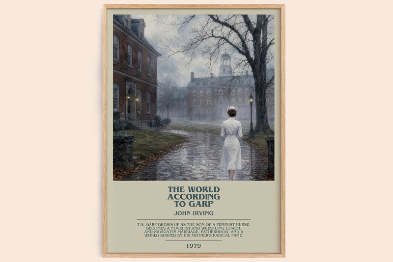 The World According to Garp bookish book poster by John Irving – framed literary art print