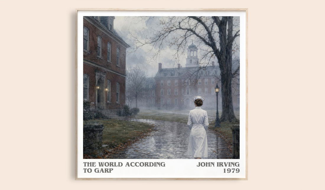 The World According to Garp literary book poster by John Irving – framed literary art print