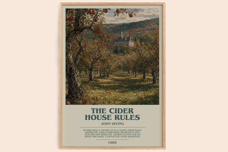 The Cider House Rules bookish book poster by John Irving – framed literary art print